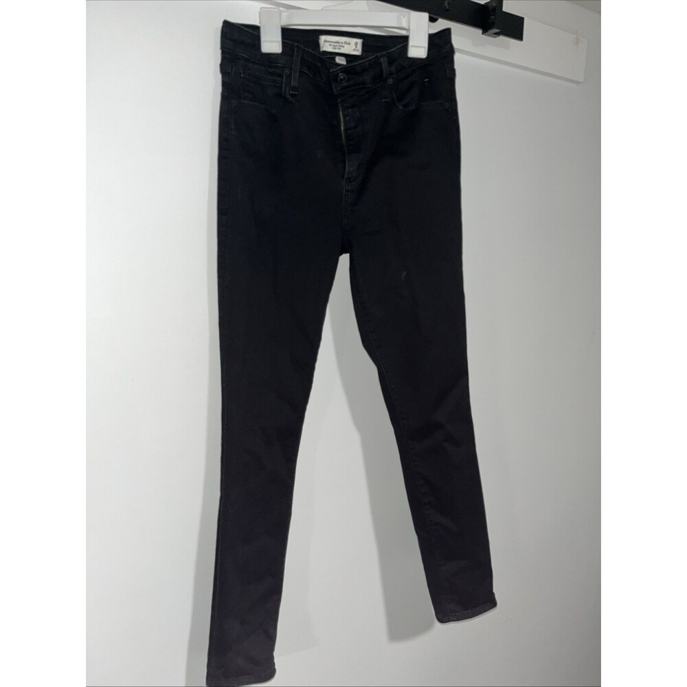 ABERCROMBIE & FITCH High Rise Super Skinny Jeans Womens 28/6R Black